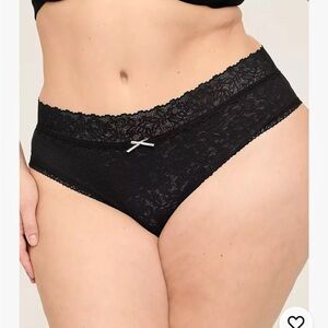 Lane Bryant Black Lace Panties with Bow 14/16